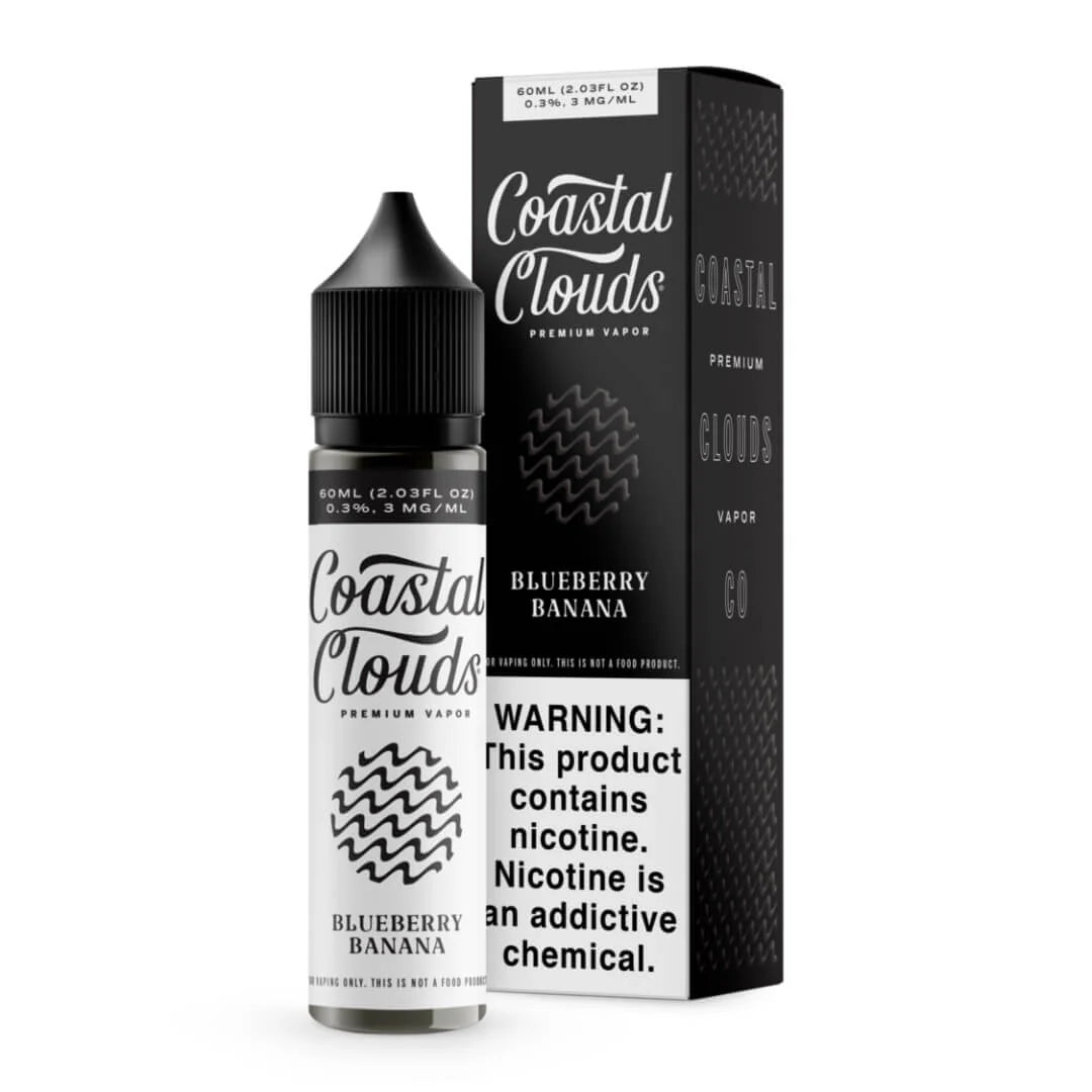 COASTAL CLOUDS PREMIUM VAPOR BLUEBERRY BANANA E-JUICE EN EXCLUSIVA EN INDY PERU VAPE STORE SHOP