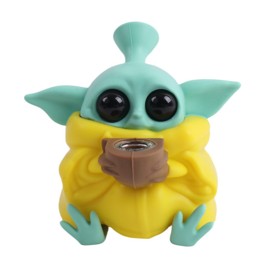 Bong Silicona Bebé Yoda Amarillo