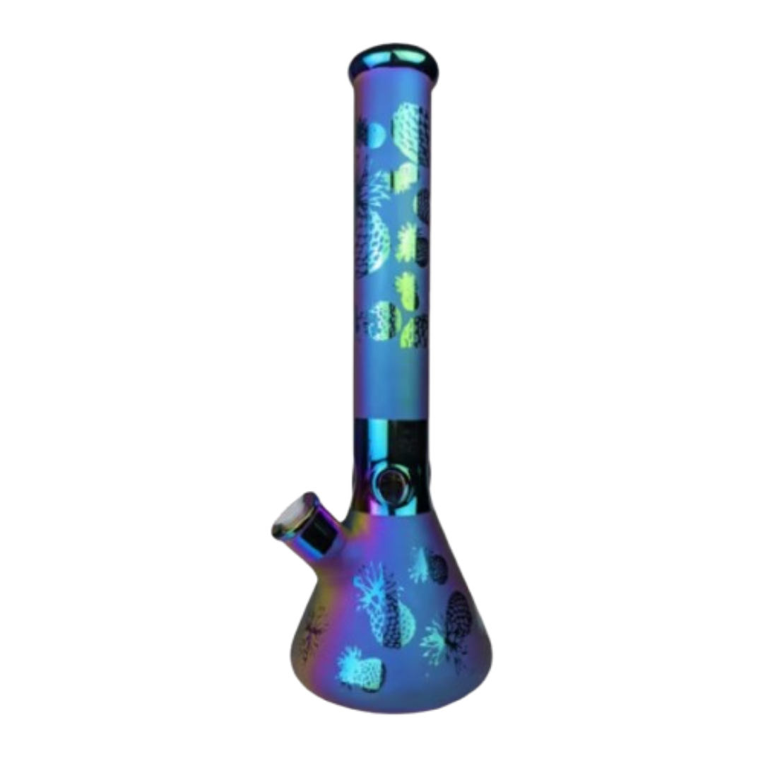 Bong Beaker Electro Plated 16” – Pineapple Green