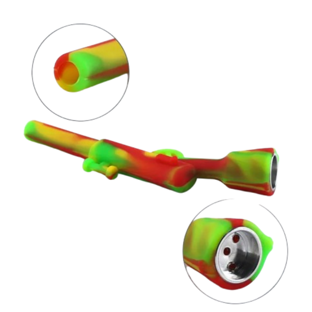 Pipa de Mano Silicona Rifle (Unidad)