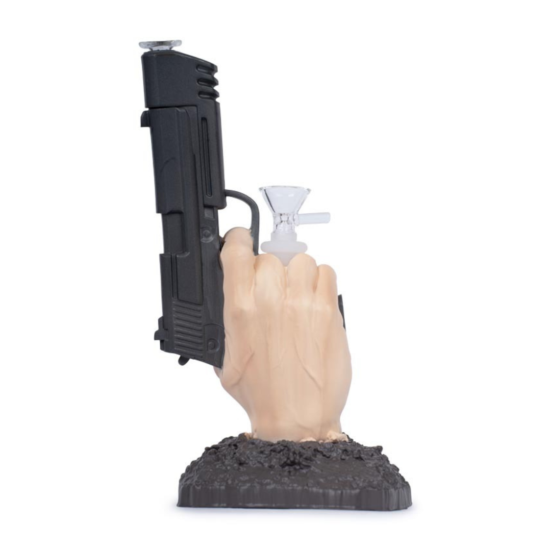 Bong Resina Pistola en Mano – 24 cm