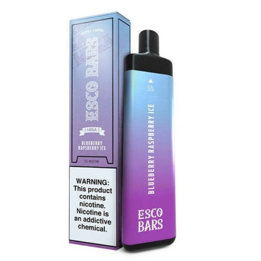 ESCO BAR MEGA BLUE RASPBERRY ICE-RECARGABLE-5000 PUFFS